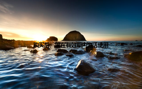 购买后, 需在有效期内激活使用