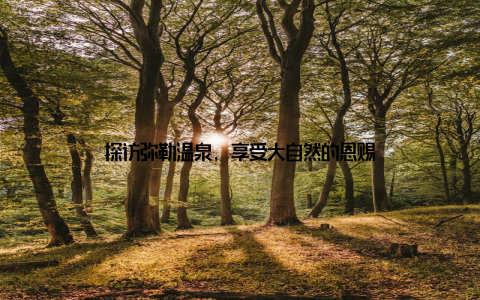 探访弥勒温泉, 享受大自然的恩赐